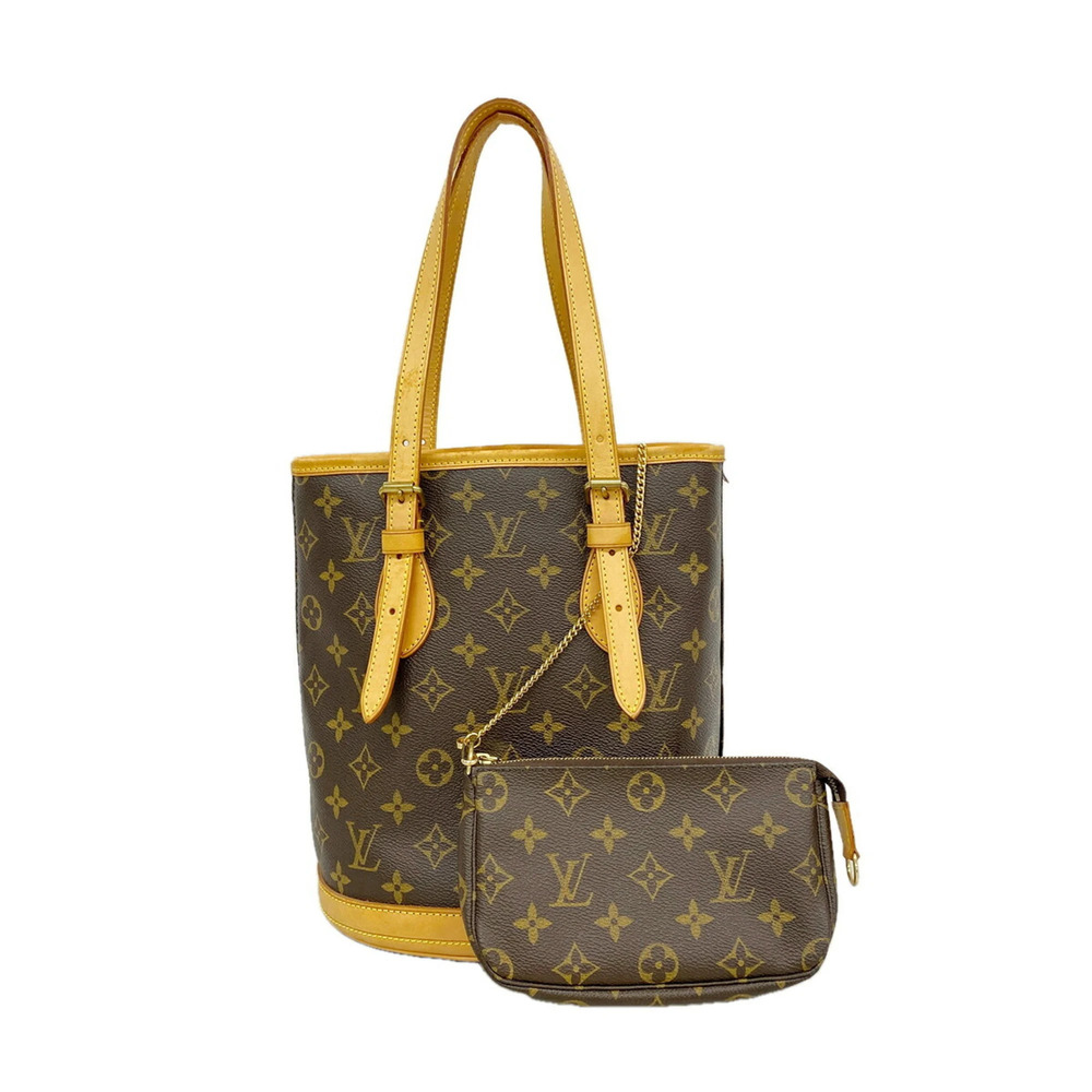 Louis Vuitton Monogram Bucket PM Tote Bag M42238 Brown (Women's)